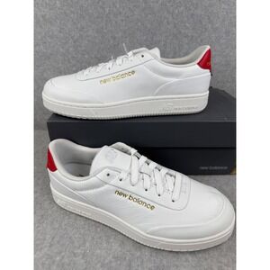 New‎ Balance CTALYMSK White Red Leather Sneakers Mens Size 7 Lifestyle Shoes